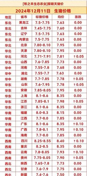 2024年12月11日猪肉价格大揭秘及生猪行情分析